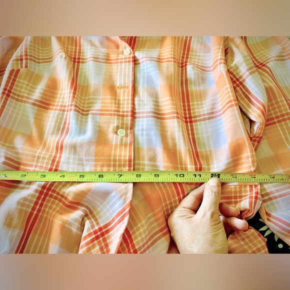Avon Family Fashions 70’s Vintage Sz14 (photos measurements) Plaid Shirtdress - Picture 7 of 10